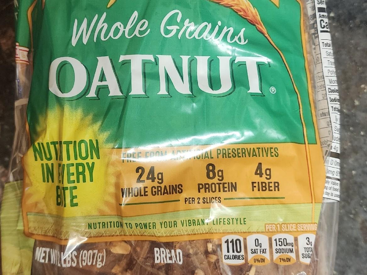 Bread Oatnut Whole Grain Nutrition Facts Eat This Much