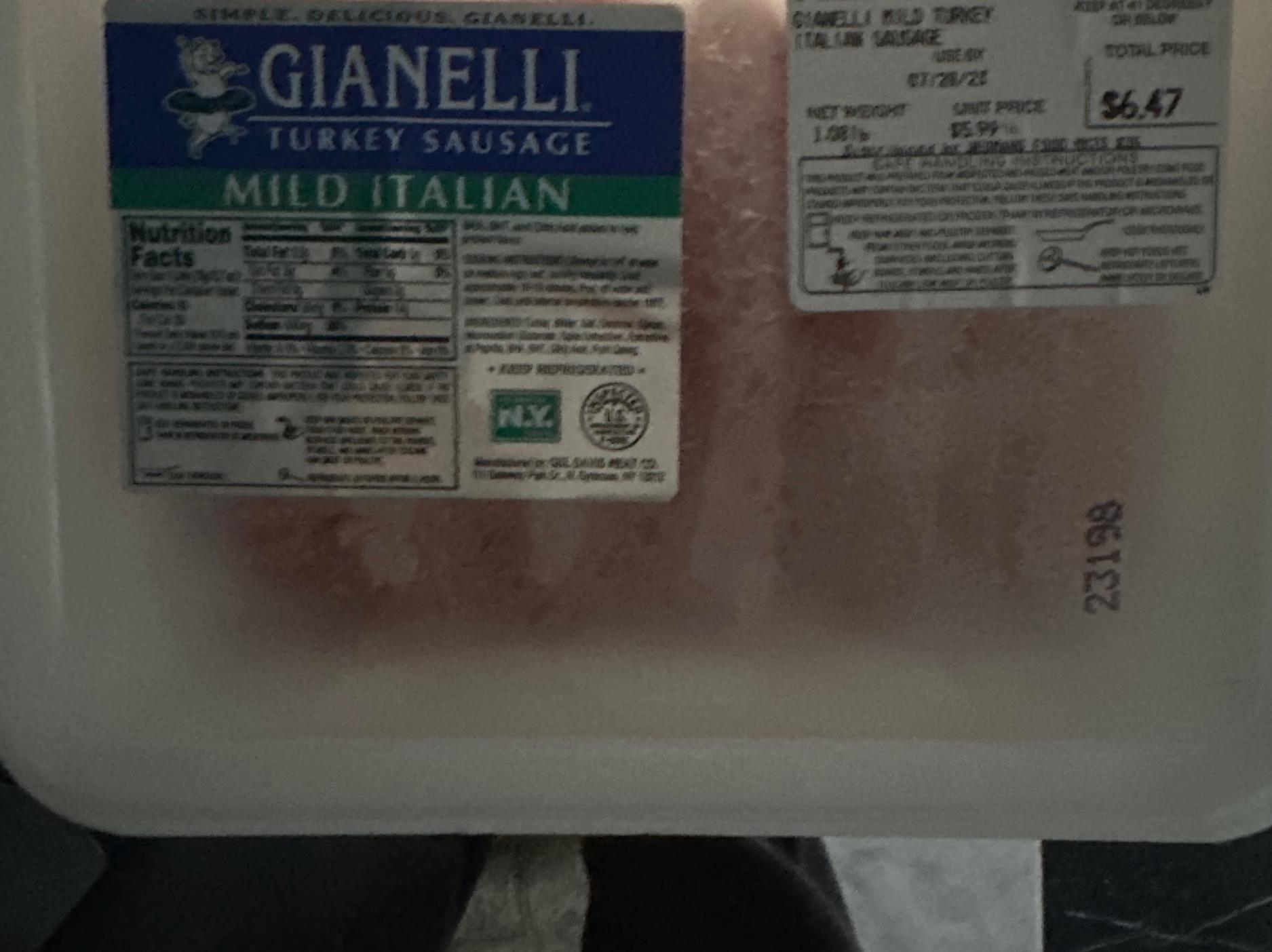 Turkey Sausage, Mild Italian Nutrition Facts Eat This Much