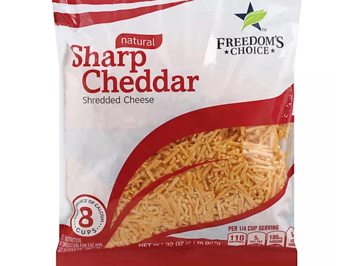 Natural Sharp Shredded Cheddar Cheese Nutrition Facts Eat This Much