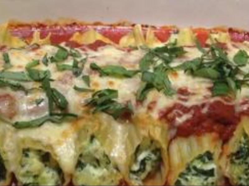 Spinach and Cheese Manicotti