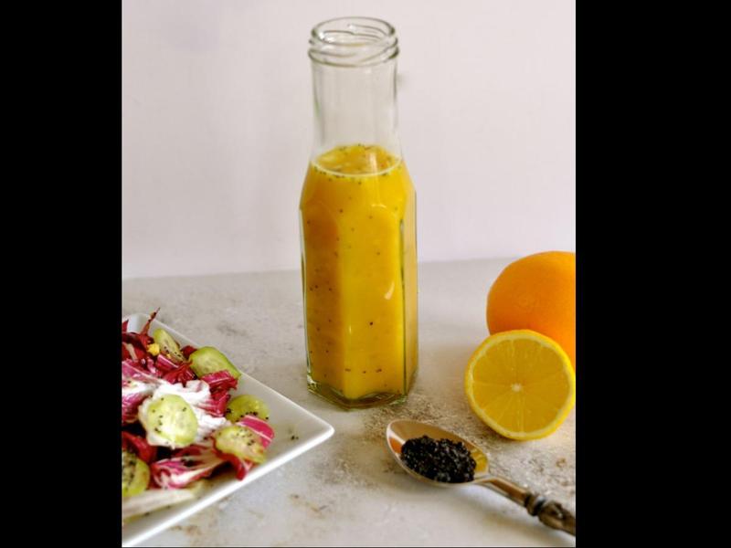 Oil-Free Lemon Poppy Seed Salad Dressing