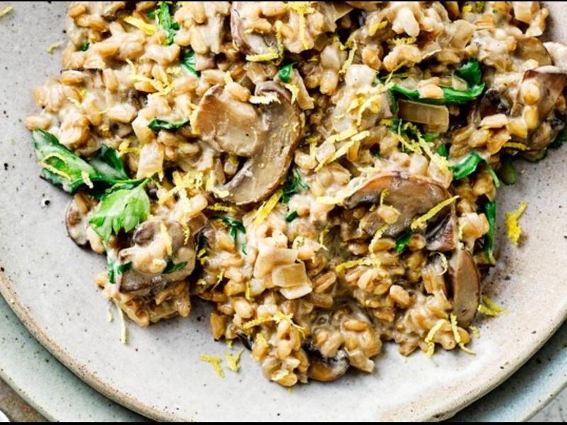 Spelt and Mushroom Risotto