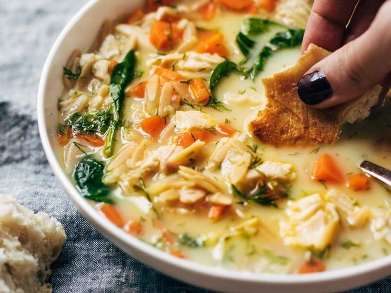 Lemon Chicken Soup with Orzo
