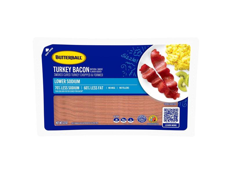 Turkey Bacon, Lower Sodium