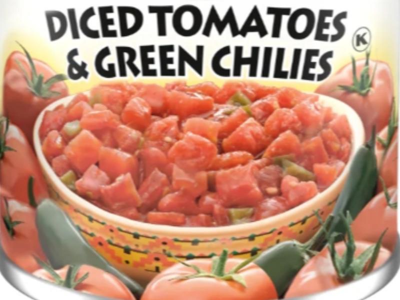Diced Tomatoes & Green Chilies, Mild