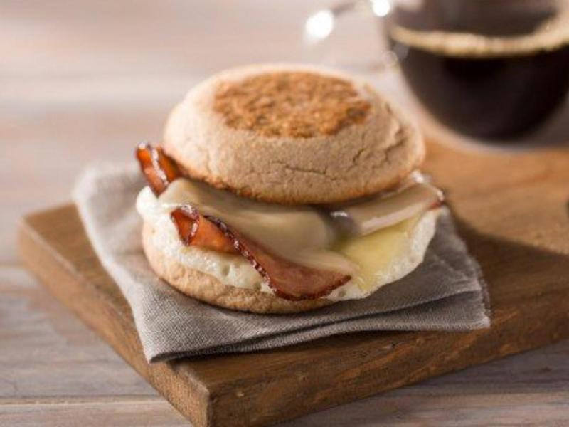 Reduced Fat Turkey Bacon Breakfast Sandwich