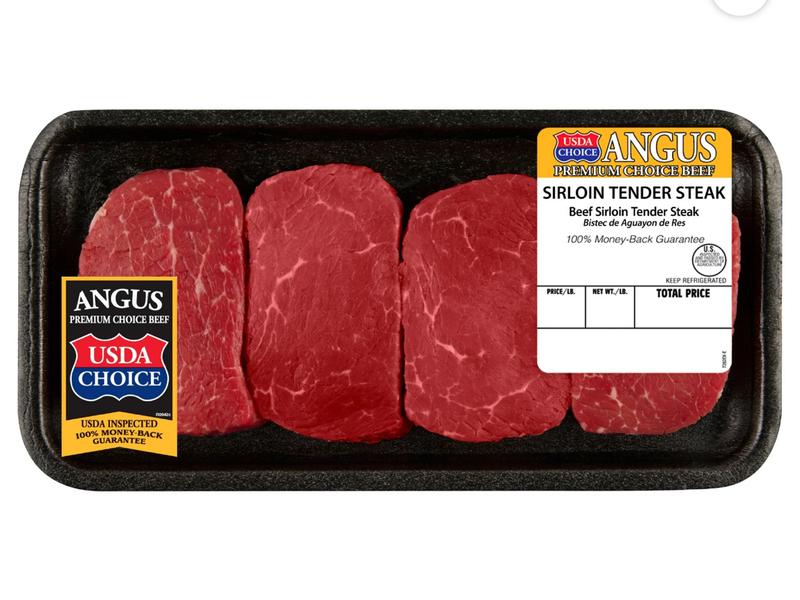 Sirloin Tender Steak, Angus Premium Choice Beef