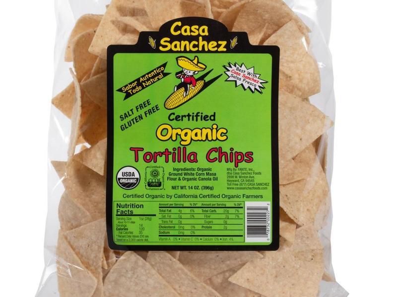 Tortilla Chips, Organic, Salt Free