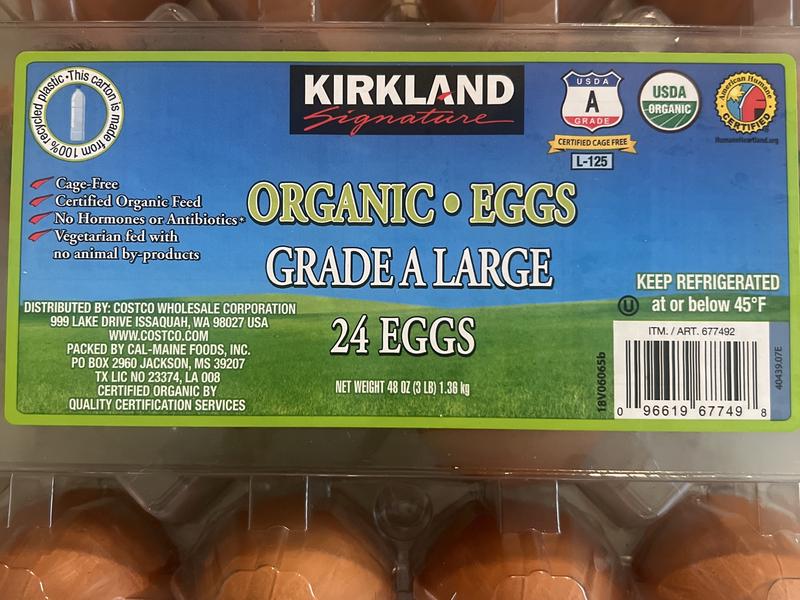Grade A Large Eggs, Organic