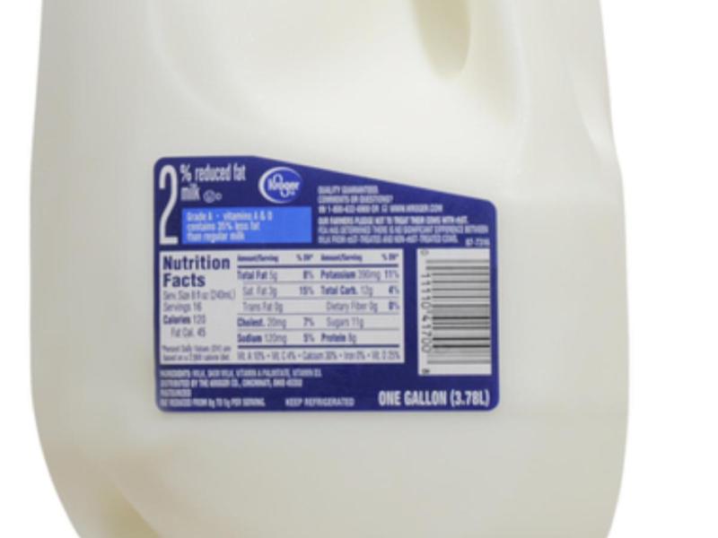 2% Reduced Fat Milk