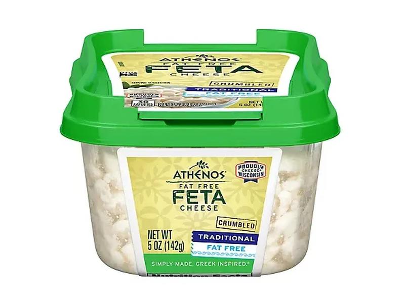 Cheese, Fat Free, Feta, Traditional, Crumbled