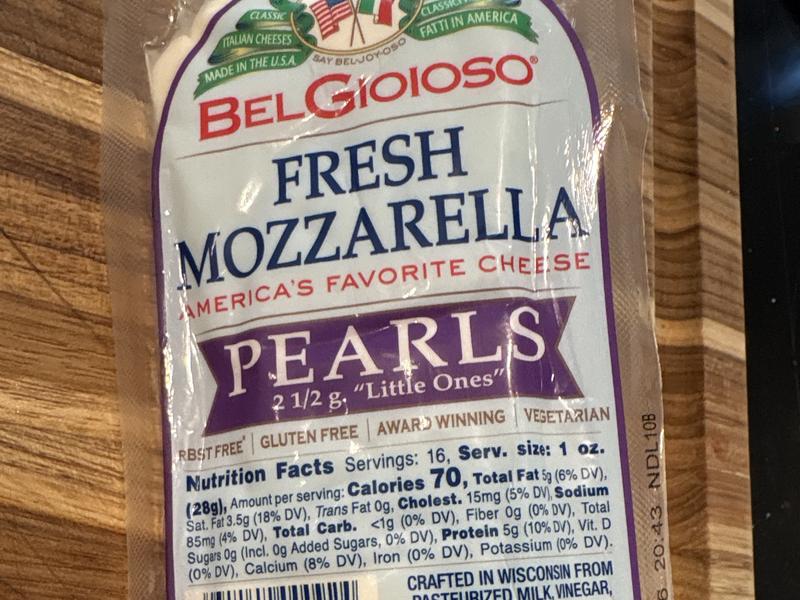 Mozzarella, Fresh, Pearls