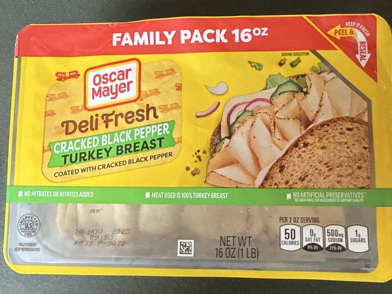 Deli Fresh Cracked Black Pepper Turkey Breast Lunch Meat