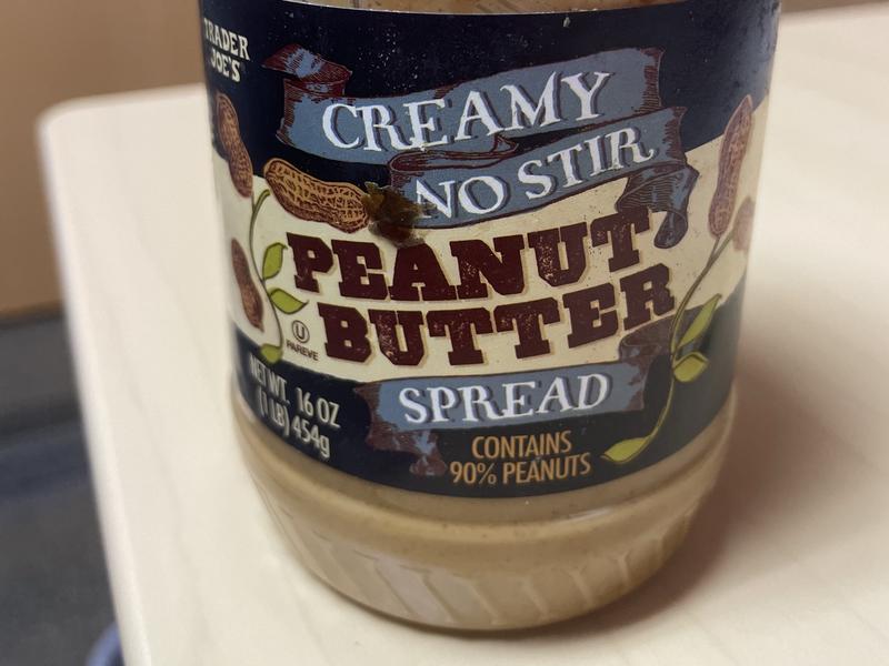 Peanut Butter Spread, Creamy, No Stir