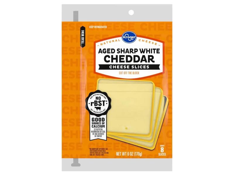 Aged Sharp White Cheddar Slices