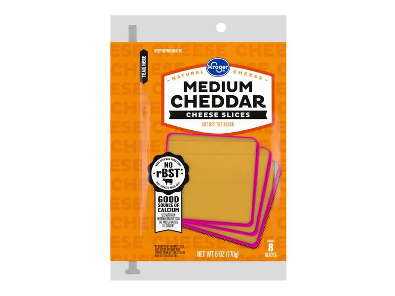 Cheese Slices, Medium Cheddar