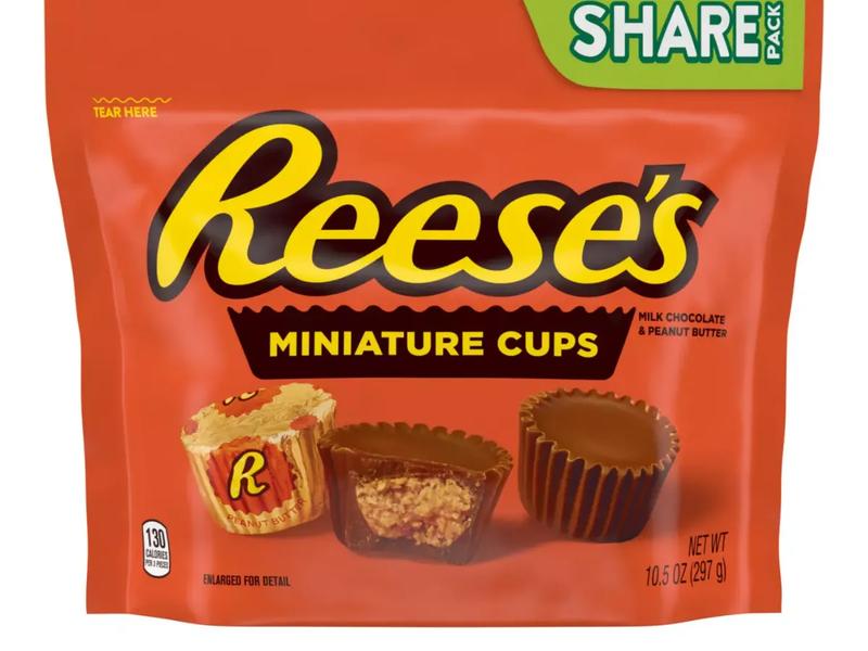 Miniature Cups Milk Chocolate & Peanut Butter, Pieces Candy