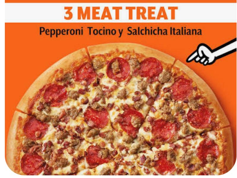 Three Meat Treat Pizza