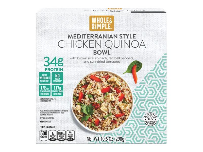 Chicken Quinoa Bowl, Mediterranean Style