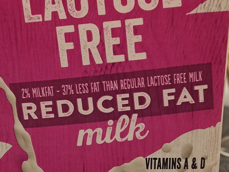 Lactose Free Milk, Reduced Fat