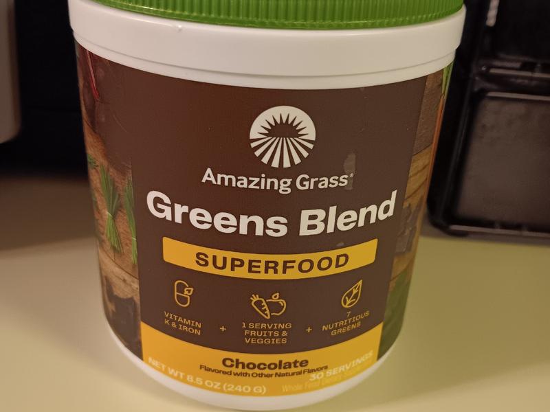 Green Superfood Chocolate Drink Powder, Cacao Chocolate Infusion