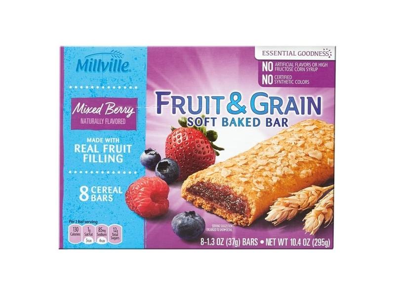 Fruit & Grain Cereal Bars, Mixed Berry