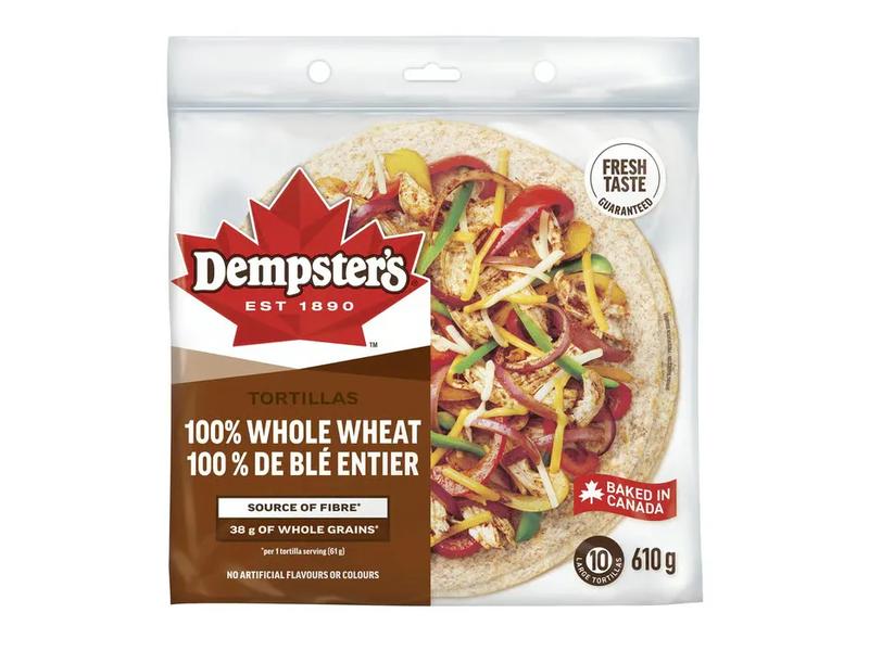 100% Whole Wheat Tortillas