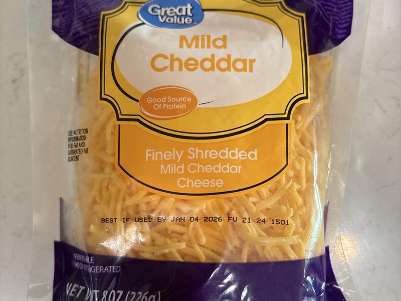 Shredded Cheese, Mild Cheddar