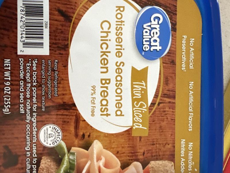 Thin Sliced Chicken Breast, Rotisserie Seasoned