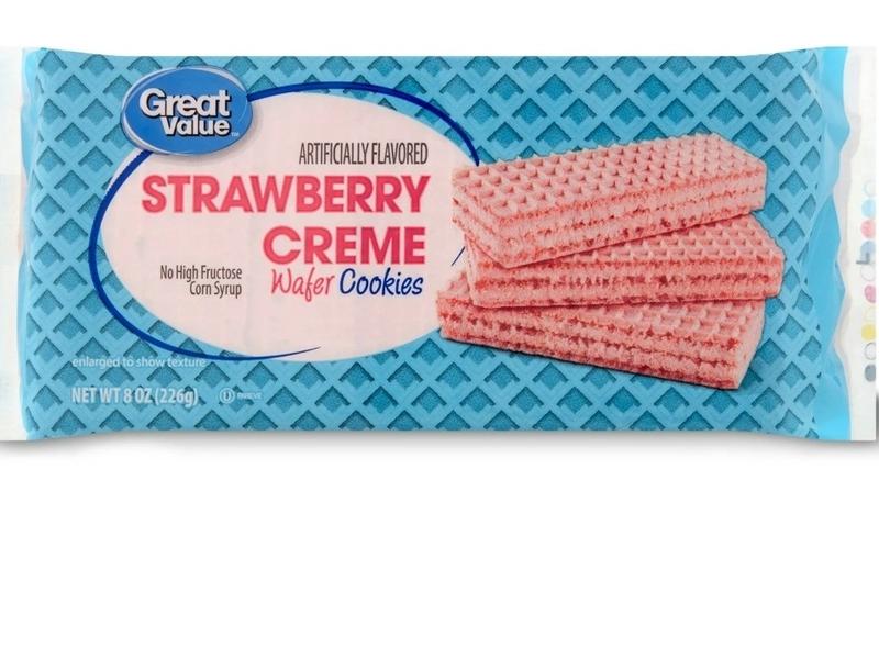 Strawberry Creme Wafer Cookies