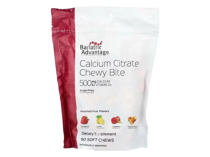 Dietary Supplement, Calcium Citrate Chewy Bite, Assorted Flavors
