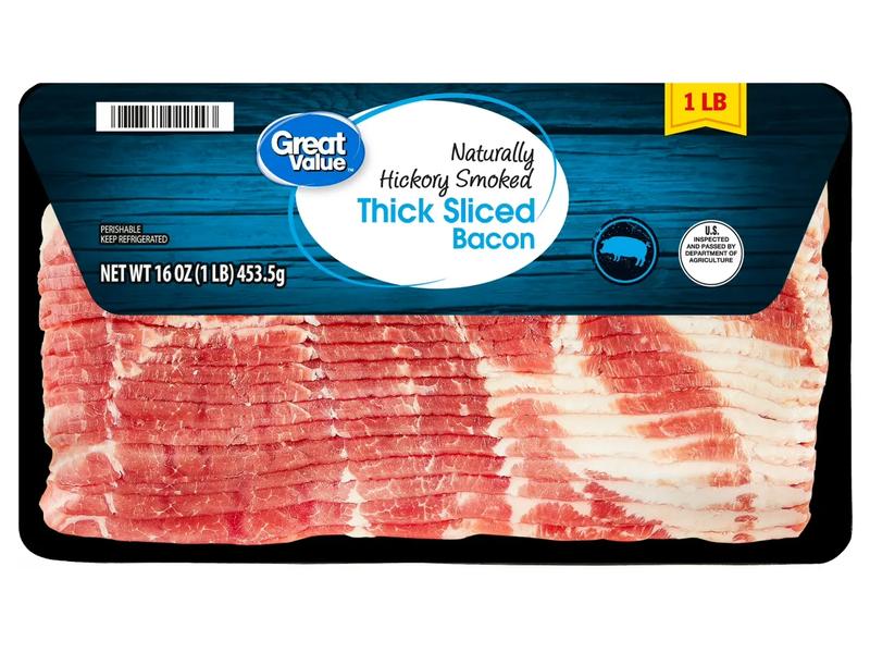 Thick Sliced Bacon, Naturally Hardwood Smoked