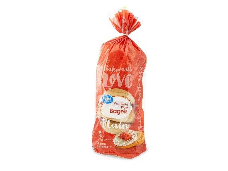 Bagels, Plain, Pre-Sliced