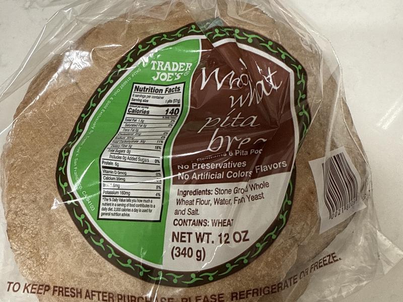 Whole Wheat Pita Bread