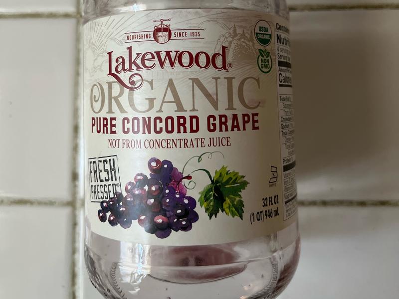 Fresh Pressed Pure Concord Grape Juice