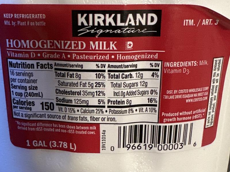 Homogenized Milk