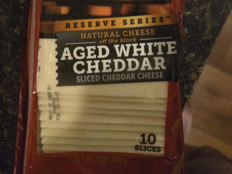 Sliced Cheese, Natural, Aged White Cheddar