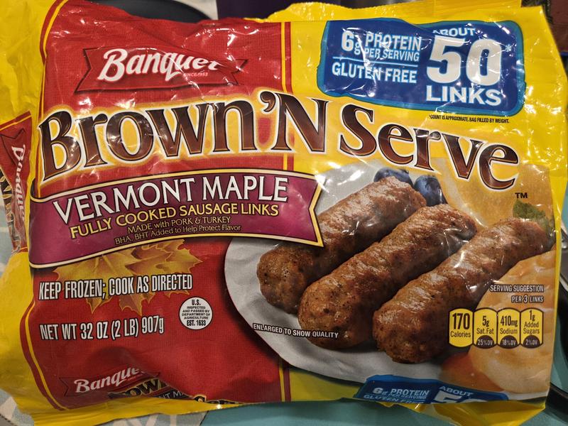 Sausage Links, Fully Cooked, Vermont Maple