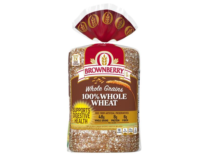 Bread, 100% Whole Wheat, Whole Grains