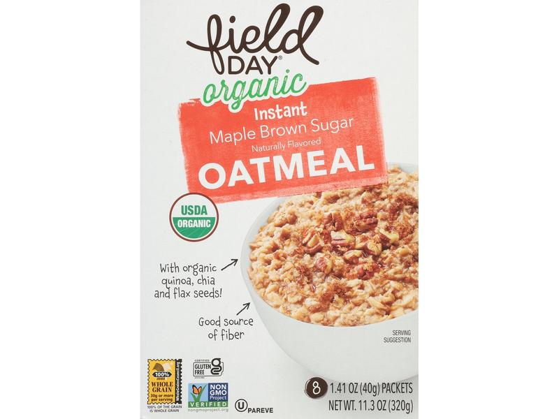 Oatmeal, Organic, Maple Brown Sugar, Instant