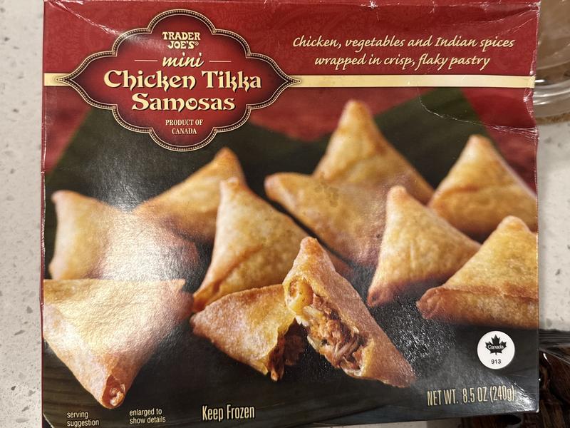 Mini Samosas, Chicken Tikka