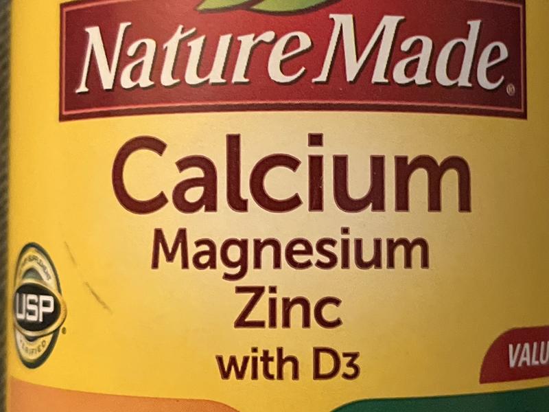 Dietary Supplement, Calcium Magnesium Zinc W/Vitamin D Tablets Value Size