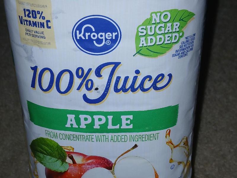 100% Fruit Juice from Concentrate, Apple