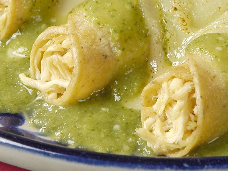 Chicken Verde Enchiladas