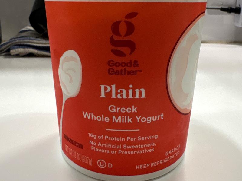 Plain Greek Whole Milk Yogurt