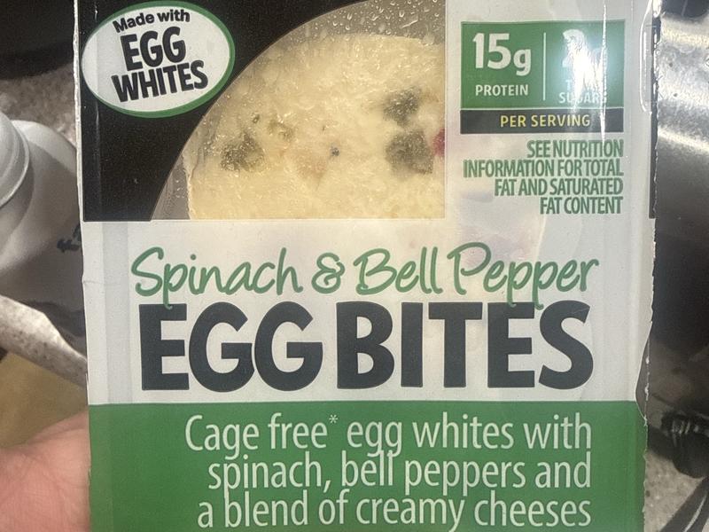 Egg Bites, Spinach & Bell Pepper