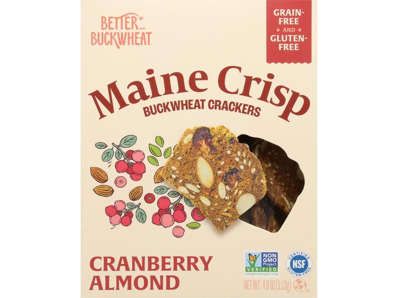 Buckwheat Crackers, Cranberry Almond