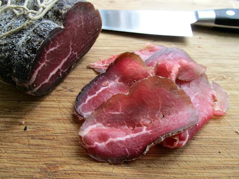 Cured beef, dried