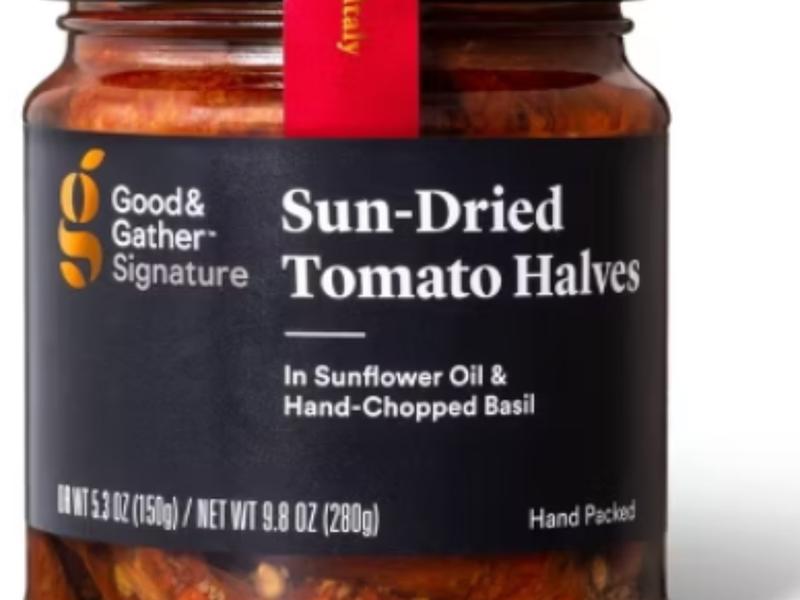 Sun Dried Tomato Halves, In Sunflower Oil & Hand-Chopped Basil