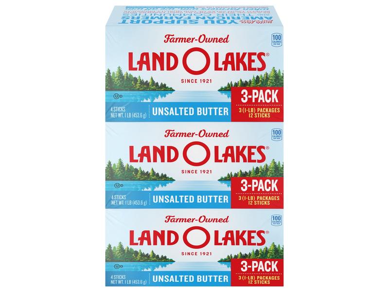 Butter, Unsalted, 3-Pack